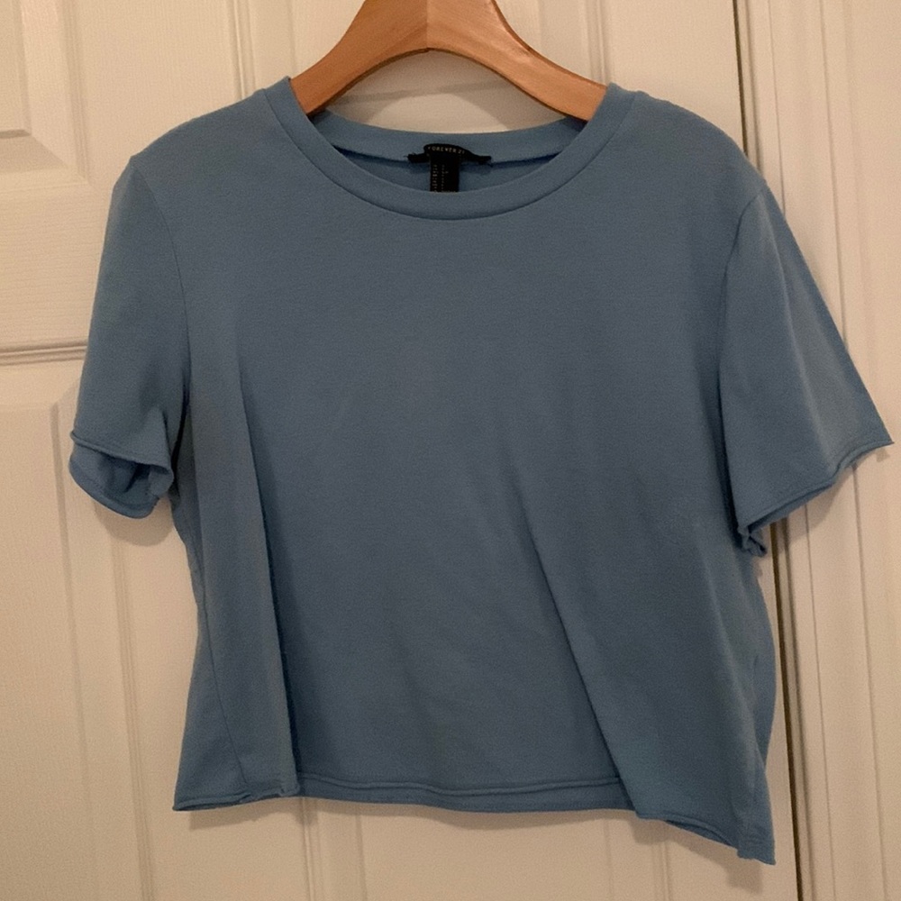 Forever21 Blue Crop Top